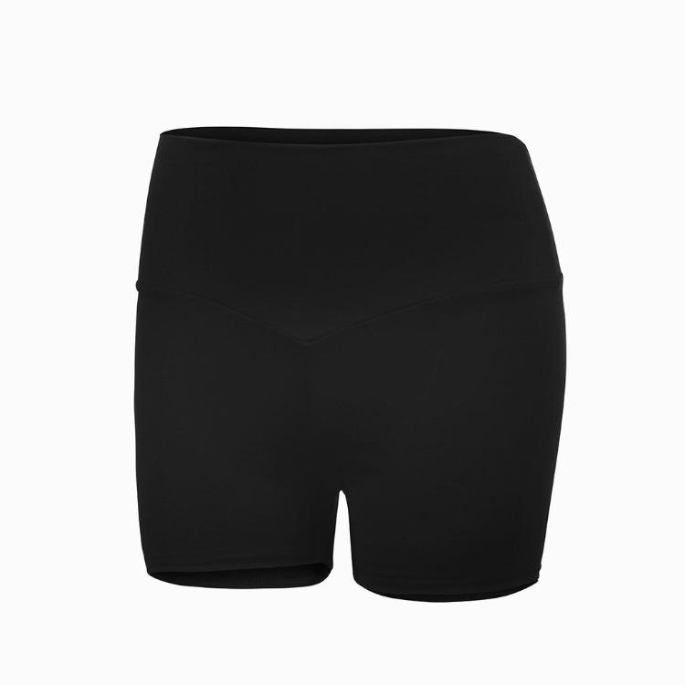 High Waist Yoga Shorts for Women Tanya Pure Color Running Exercise Hip Workout Activewear