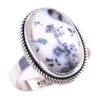 Natural Dendrite Opal Gemstone Handmade 925 Solid Sterling Silver Ring S.8 Y0Q81