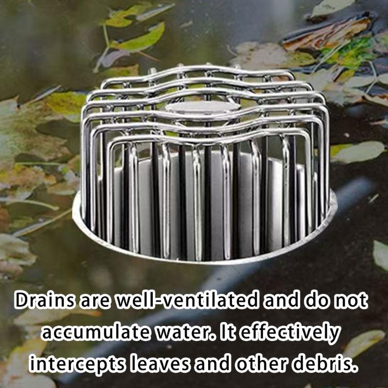 Havalandırma Borusu Koruyucu Drenaj Izgaralı Koruyucu Kavisli Çelik Tasarım Mutfak Banyo Drenajları İçin Hayvan Girişini Önler