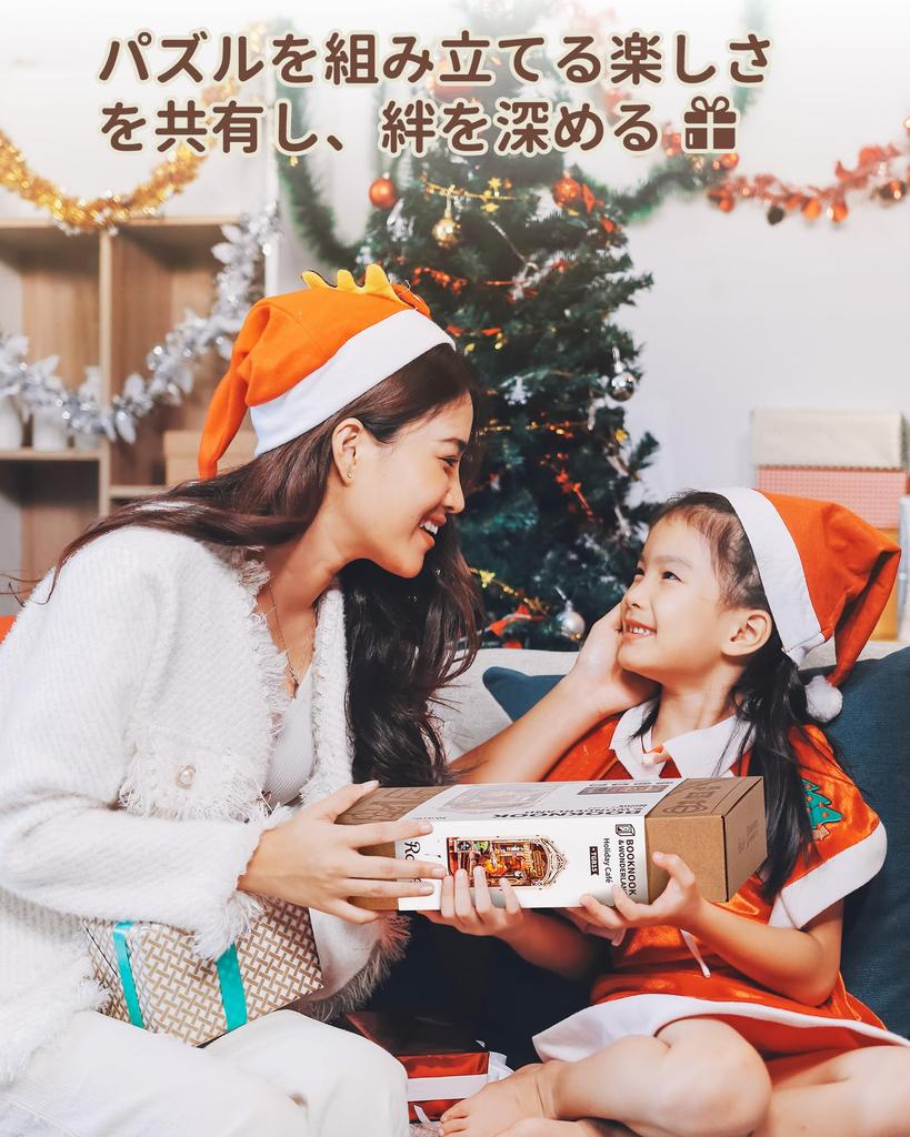 Rolife DIY Book Nook Café de Coelho Casa Miniatura 3D Estante de Livros Montagem Manual Cafeteria de Madeira Ilustrações Retro Fácil