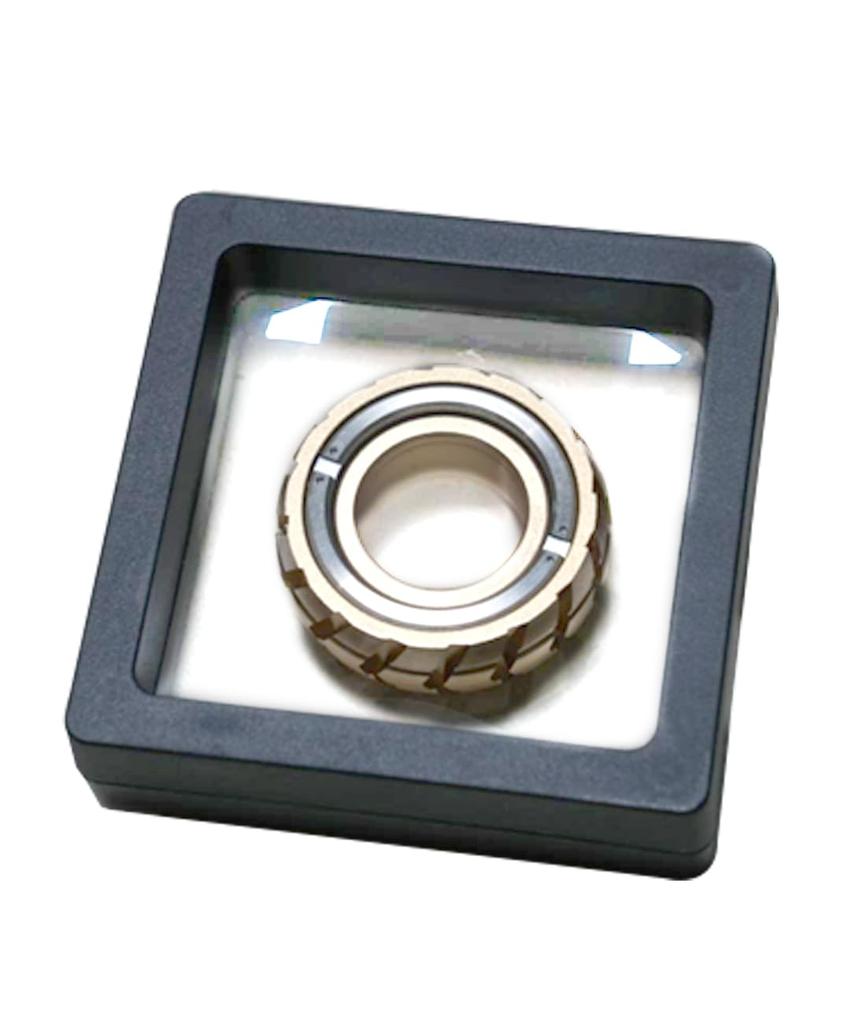 Fidget Slider, Fidget Toy, Ring Toy, Time Killer, Stress Relief, Adult Desk Toy, Gift, Stress Relief, Christmas Present, Aluminum, Gold (Black)