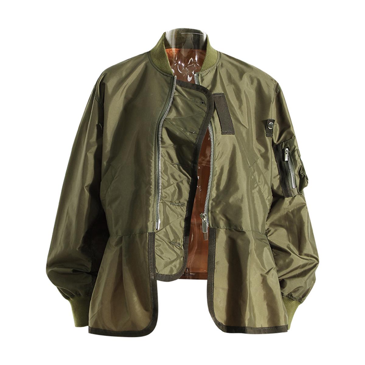 

Комплект свитеров в стиле пэчворк с воротником-стойкой 2023 года: Куртка и свитер на молнии нестандартного цвета Small