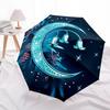 1pc Moon Night Automatic Folding Umbrella, Heavy Duty 8 Rib Iron Frame,  Suitable for Travel, Daily Use, Birthday, Decor Gift  13
