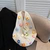 Damen Übersee Strick Blume Hohl Strand Schultertasche