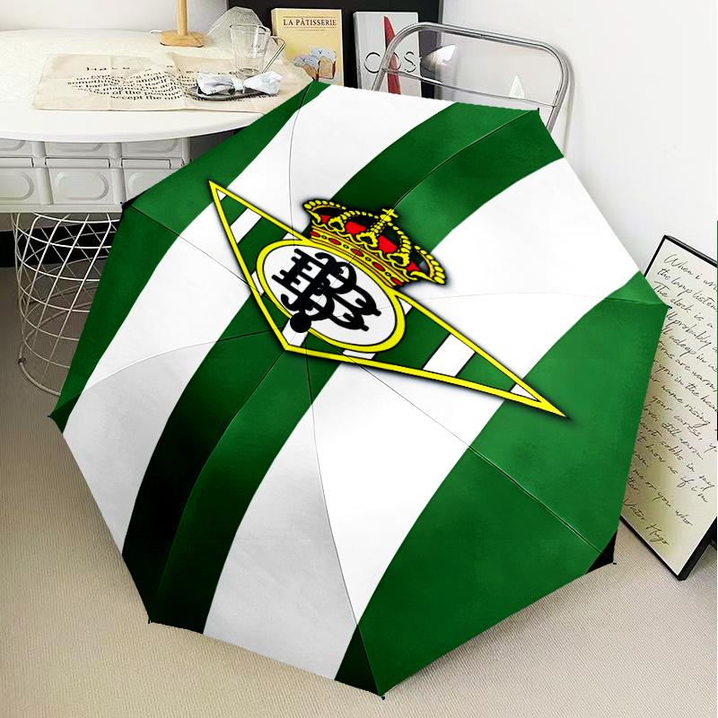 Football Betis Crest Lightning Umbrella 8-Frame for Travel, Camping, Casual Lightweight Portable Umbrella, Essential for Every Family Holidays Gift