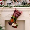 Christmas Decorations Three-Dimensional Christmas Stockings Cartoon Santa Stockings Children'S Gift Bags Large Christmas Stockings