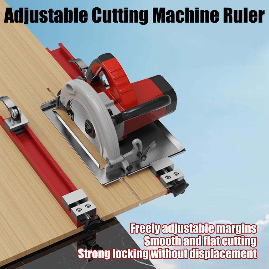 Circular Saw Guide Track Guide & Guide Rail Adjustable Woodworking Cutter Attachment Clamp Base for Precision Cutting Tool