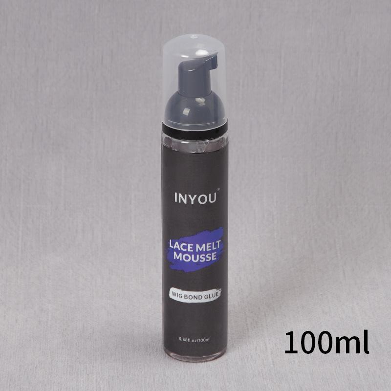 INYOU LACEMELT MOUSSE Wig Glue with Nozzle, Lace Front Styling Foam Adhesive for Secure Hold, Professional Hair System Bonding Mousse