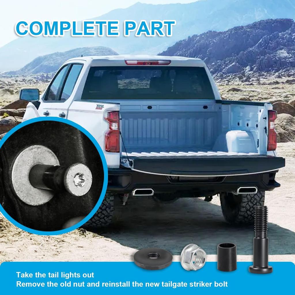 38427 Chevy Silverado Tailgate Striker Bolt, 2 Pack | Compatible with Chevy Avalanche Silverado 1500 2500 3500, Compatible with GMC Sierra, Cadillac,