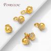 18K Gold Plated Decorative Pendants,Round Charms For Jewelry Making,Ball Pendant For Necklace,DIY Beading Accessories