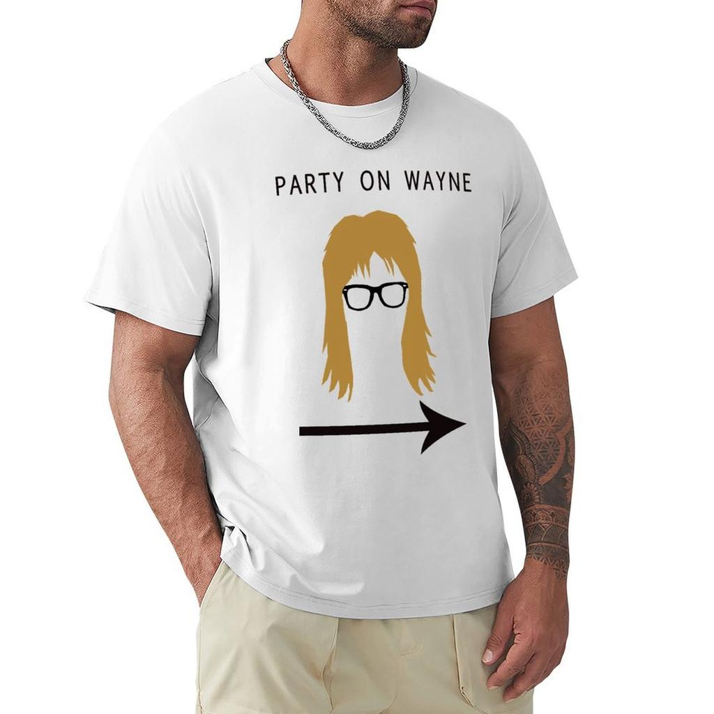 Party on Wayne TShirt Sports Basic Short Sleeve TShirt