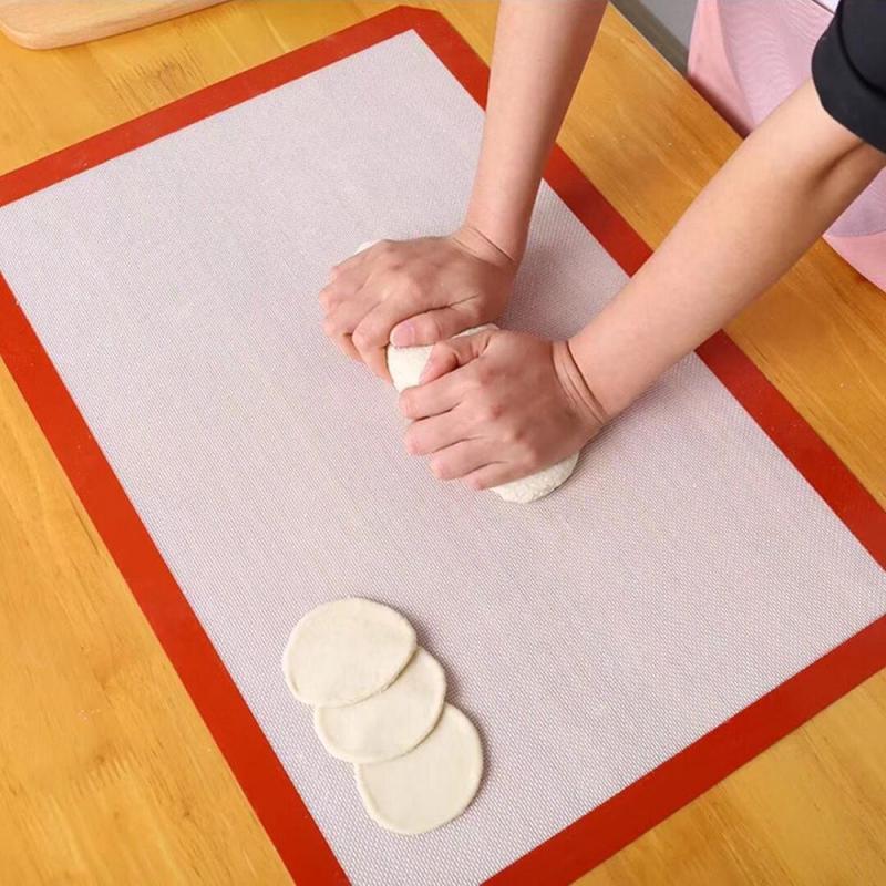 30/40/60cm Silicone Baking Mat Non-Stick Macaron Fondant Cookie Pad Oven Sheet Pastry Tools Rolling Dough Mat For Kitchen Cake