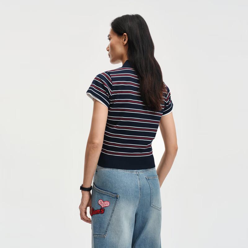 Biyin Lefen Women's 'Resilient Yarn' Striped Polo Shirt