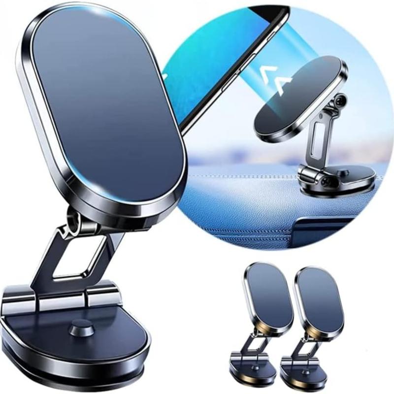 

Универсальное крепление на приборную панель автомобиля, магнитный держатель для телефона с вращением на 360 градусов, совместимый со всеми сотовыми телефонами, изготовлен из прочного титана и силикона, 2 штуки серебряный