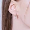 ELLE Jewelry 14K Coconut Cut One-Touch Earrings (Gold Pin) ELGPEE438