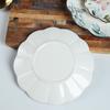 Flower-shaped Ceramic Serving Plate Floral Design Dinner Dishes Microwave Safe Dinnerware Dessert Plate 8/10 Inch