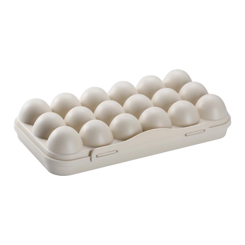 Snap-Lock Stackable Egg Storage Box with Divider for Kitchen Refrigerator