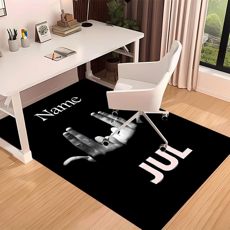 Custom Personalization Jul Rapper Print Area Rug - Soft, Washable Non-Slip Indoor Mat,Living Room,Home&Office Decorative Rug