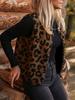 Autumn Winter Leopard Print Faux Fur Vest Women's Sleeveless Casual Coat