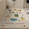 Bathroom Floor Mat Cartoon Wind Silk Ring Non-Slip Mat Shower For The Elderly And Children Bath Floor Mat Anti-Drop Mat Can Be