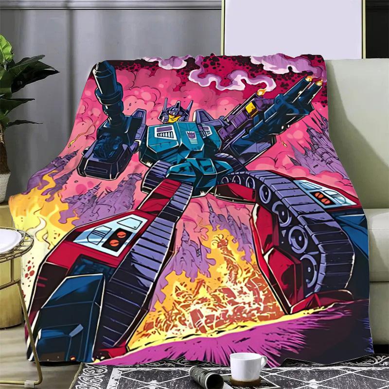Anime Transformers G1 Car Robot Printed Blanket Picnic Blankets Warm Blanket Soft Comfortable Blanket Home Travel Birthday Gift