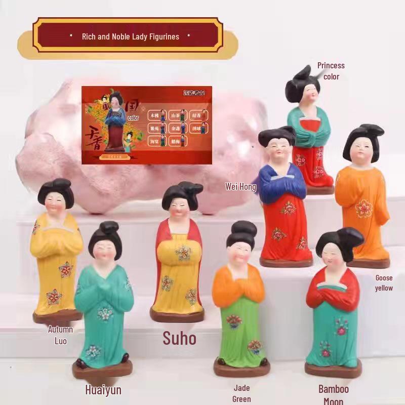 Pinocchio Archaeology Palace: Noble Ladies Figurines - Children s Educational DIY National Style Digging Toy.