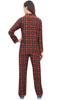Bimba Women Check Print Pajama Pant Set With Full Sleeve Shirt Nightwer Suit -