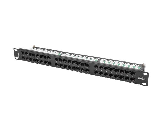 Lanberg Patch Panel 48 port 1U 19" kat.6 UTP czarny