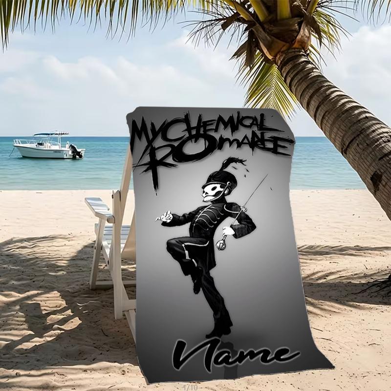 Customizable personalized beach towels My Chemical Romance themed designs.Suitable for the beach, yoga, sports;ideal as beach accessories
