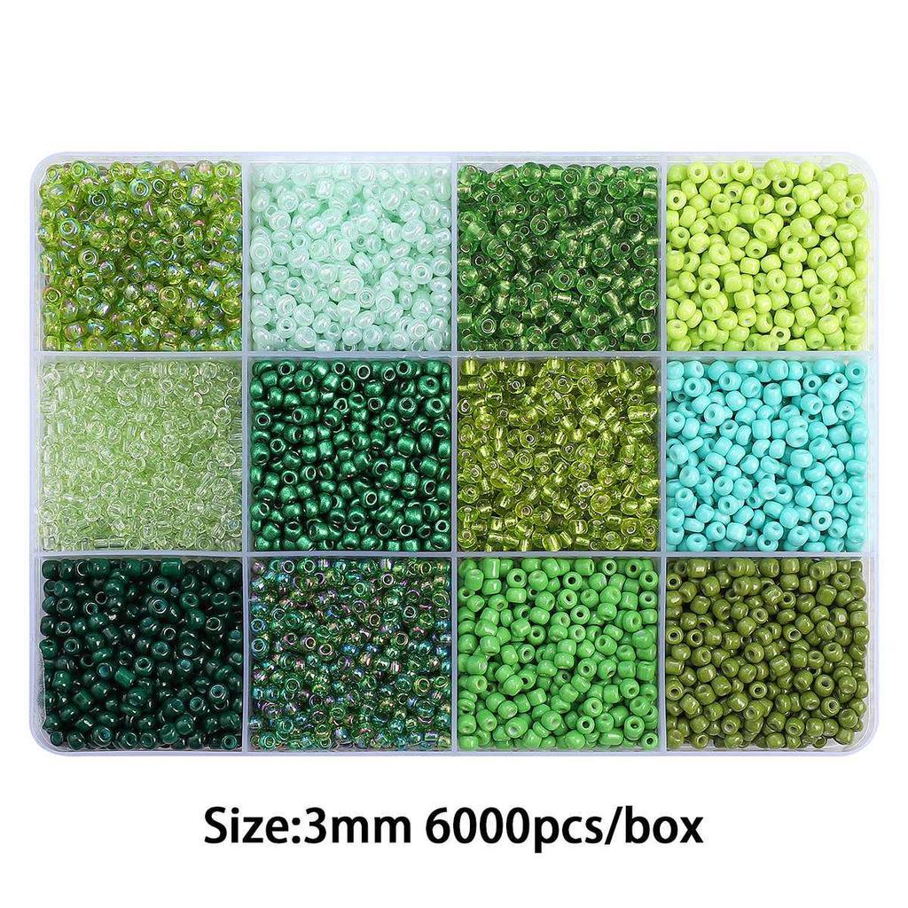 8/10/12/15 Grid Box: Seed Beads, Sequins, Imitation Pearls for DIY Necklaces & Phone Chains
