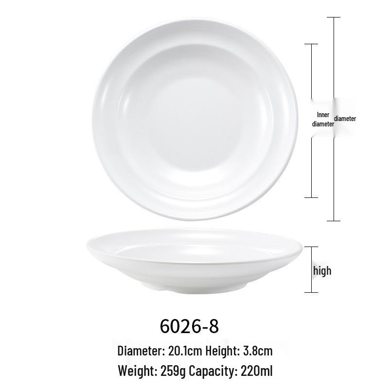 Creative Melamine Deep Plates: Imitation Porcelain for Hotel & Restaurant Use