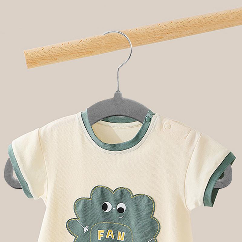 Kids Clothes Hangers 10 Pieces 12-Inch Velvet Shirts Hangers For Youth Space-Saving Children Clothes Drying Hangers For Trousers