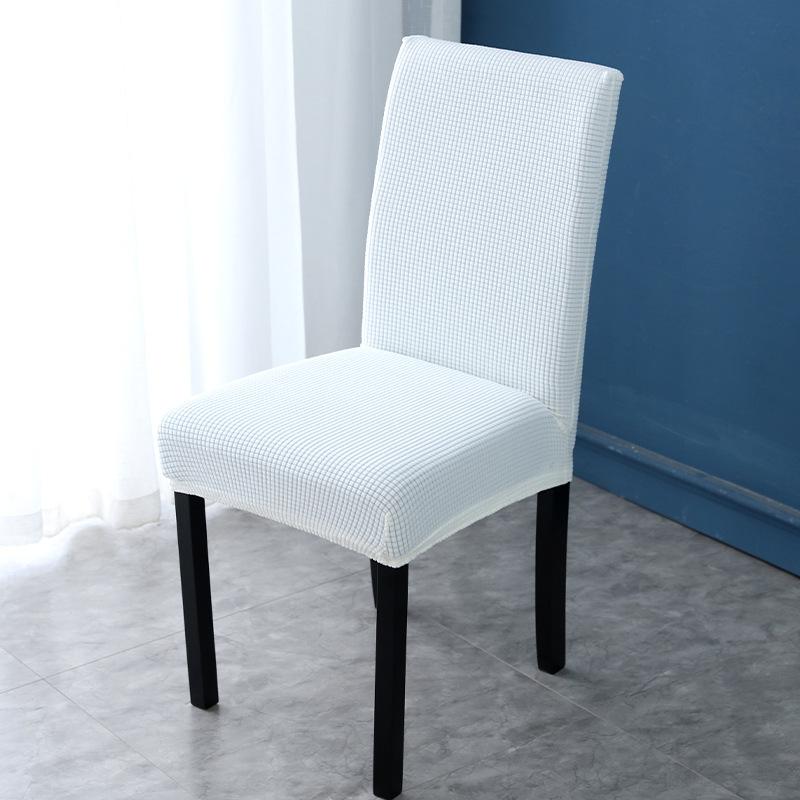 Universal Fleece Plaid One-piece Half-piece Chair Cover Elastic Hotel Restaurant Restaurant Chair Cover Anti-smudge Stool Cover