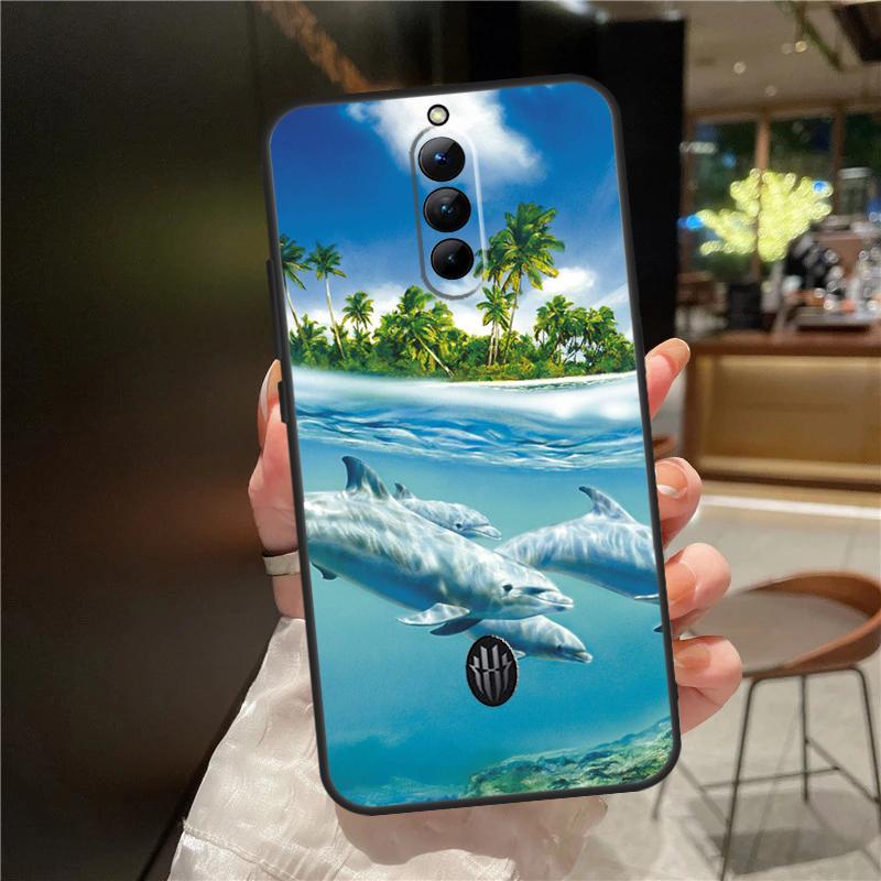 Animal Dolphin Case For ZTE Nubia Red Magic 8 8S 9 9S 10 10S 11 Pro Plus 6 7 6S 7S For RedMagic 10 Air Cover