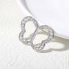 Scarf Buckle Clip for Women Smooth Edges No Snag Silk Ring with Rhinestones Non-Slip
