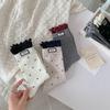Women's Pre Fall New Style Polka Dot Lace Fashion Fabric Label Simple College Wind Tube Socks