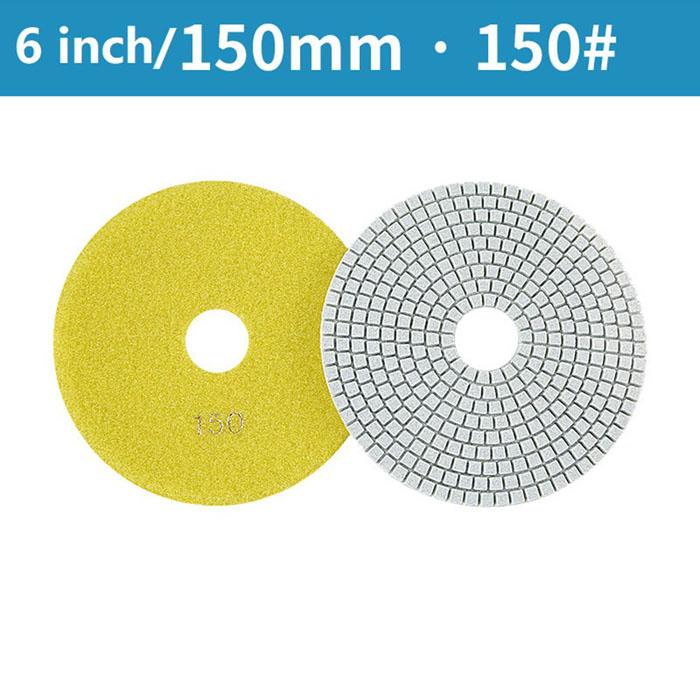 Discuri de șlefuit flexibile pentru beton, granit, marmură, 6 inch, 150 mm, uscate/umede, cu diamant, 30-3000 Grit, pentru șlefuire