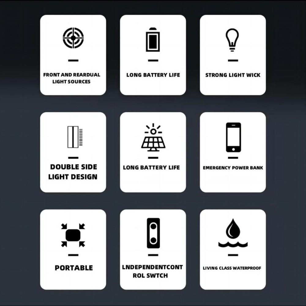 Rechargeable Camping Flashlight Waterproof Powerful Handheld Lantern Wilderness