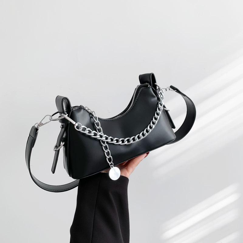 Chain bag women's 2026 new style this year popular texture niche design e-shoulder underarm bag fashiable crossbody small ba