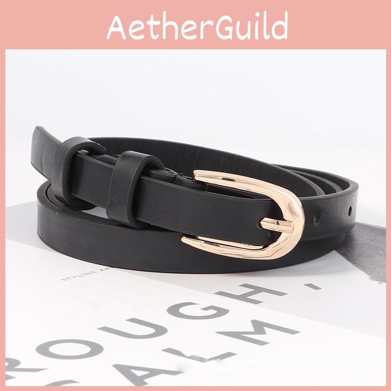 Halfround Buckle Womens Belt Versatile Minimalist Decorative Korean Style