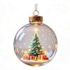Palline di Plastica per Festa Ornamento Luminoso Storia di Natale, Palla Appesa 3D Luminosa con LED Caldo, Mini Decorazione Festiva da Interno/Esterno Festività