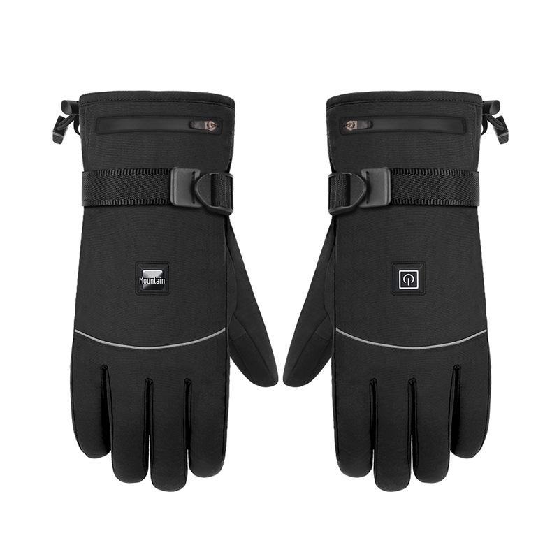 Gants d'hiver chauffants électriques coupe-vent et imperméables pour moto, ski et utilisation de l'écran tactile