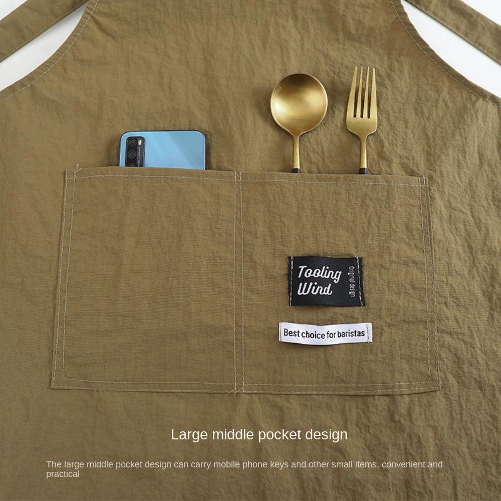 Anti-fouling Chef Apron Waterproof Cooking Baking Bibs Portable Kitchen Apron  for Home Kitchen