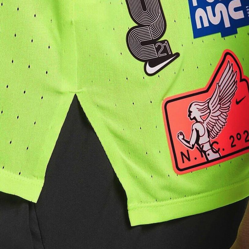 Nike AeroSwift NYC Marathon Run 2021 Dri-Fit ADV Singlet Running Vest Volt Men Streetwear DN7461-702