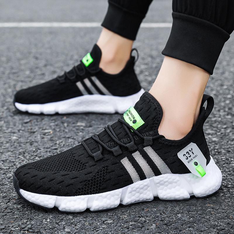Männer Casual Sport Schuhe Leichte Turnschuhe Weiß Outdoor Atmungsaktive Mesh Schwarz Laufschuhe Athletische Jogging Tennis Schuhe