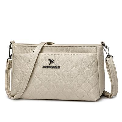 Crossbody Bag Middle-Aged Mother Bag Women's Soft Leather Large Capacity Multi-Layer Shoulder Bag Mobile Phone Bag