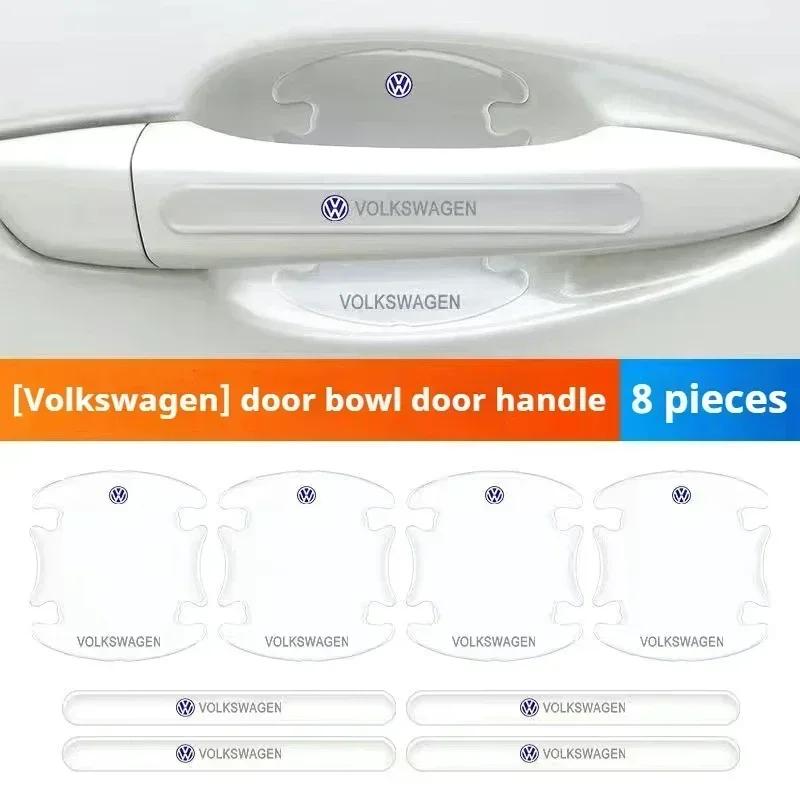Car Door Bowl Handle Protective Stickers For VW Volkswagen Golf 7 Tiguan Passat Leon Octavia Ateca Car Accessories Zj6