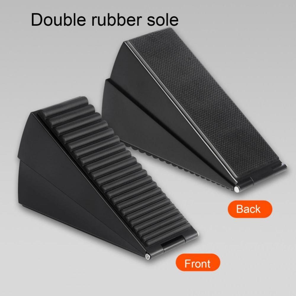 Stainless Steel Door Stop Wedge Non-slip Floor Doorstop Sturdy Spring Door Stopper  Floor Protector