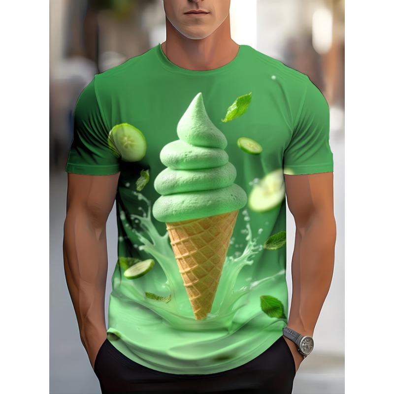 Barbecue Kebab Graphic T Shirt Men 3D Printed Night Market BBQ T-shirt Funny Short Sleeve Tee Shirts Casual