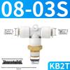 SMC KB2T Series Three-Way Male Thread Pneumatic Quick Connector for 4-16mm Air Hose
